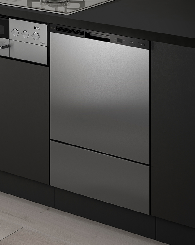 絶妙なデザイン 食器洗い乾燥機 RSW-F402C-B フロントオープン ビルトイン食洗機 リンナイ